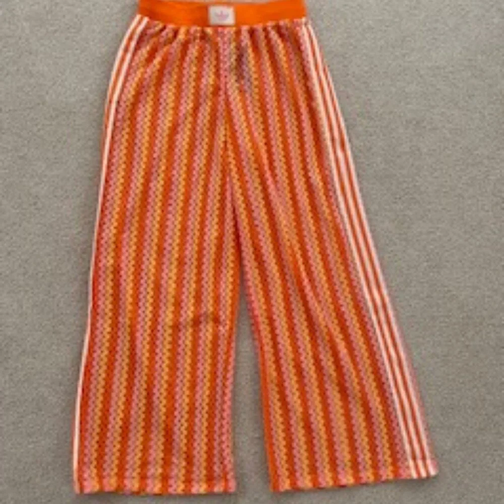 adidas Originals Orange and Pink Track Pants - Picture 5 of 6